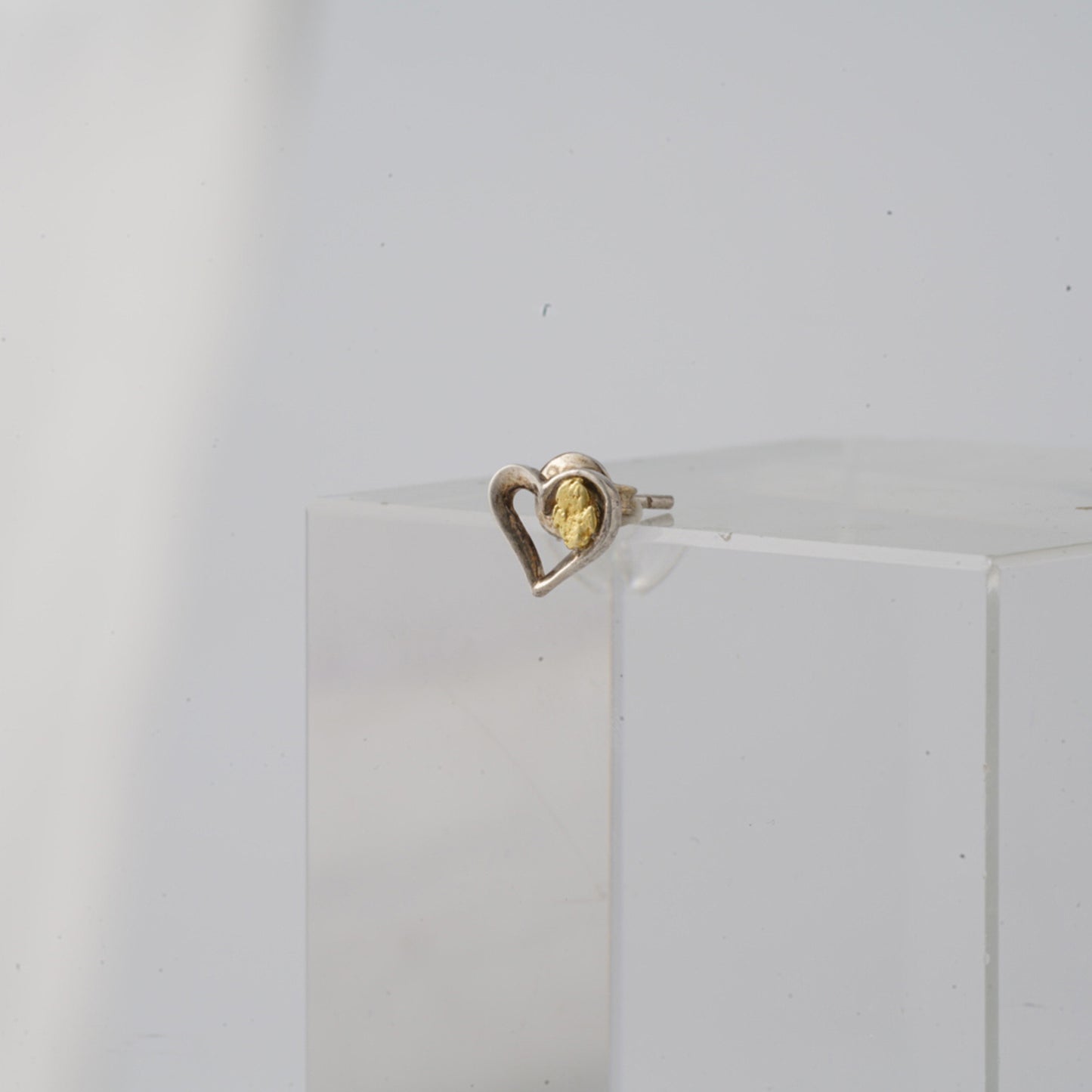 1 Nugget Heart Earrings