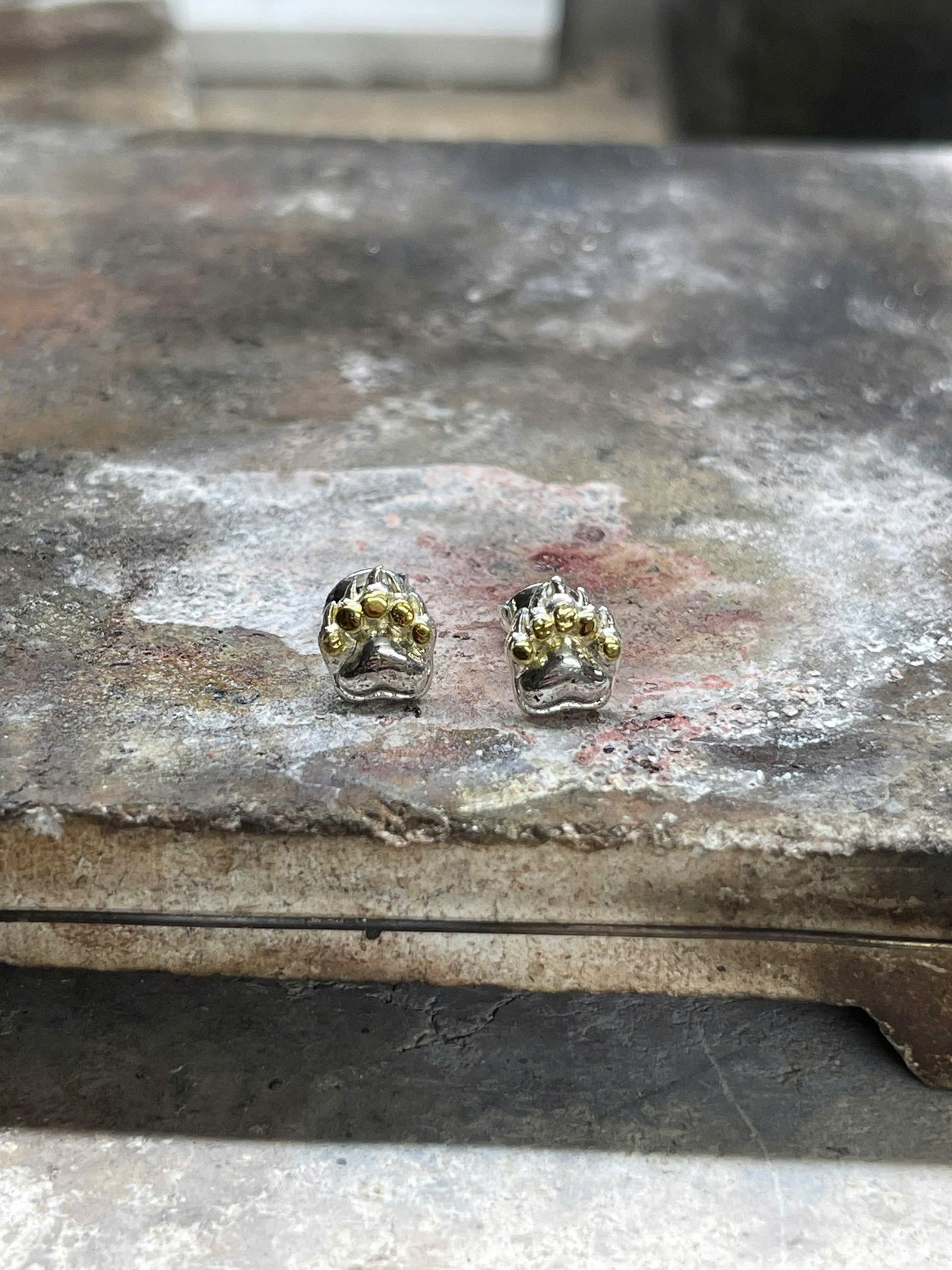 Bear Paw Stud Earrings