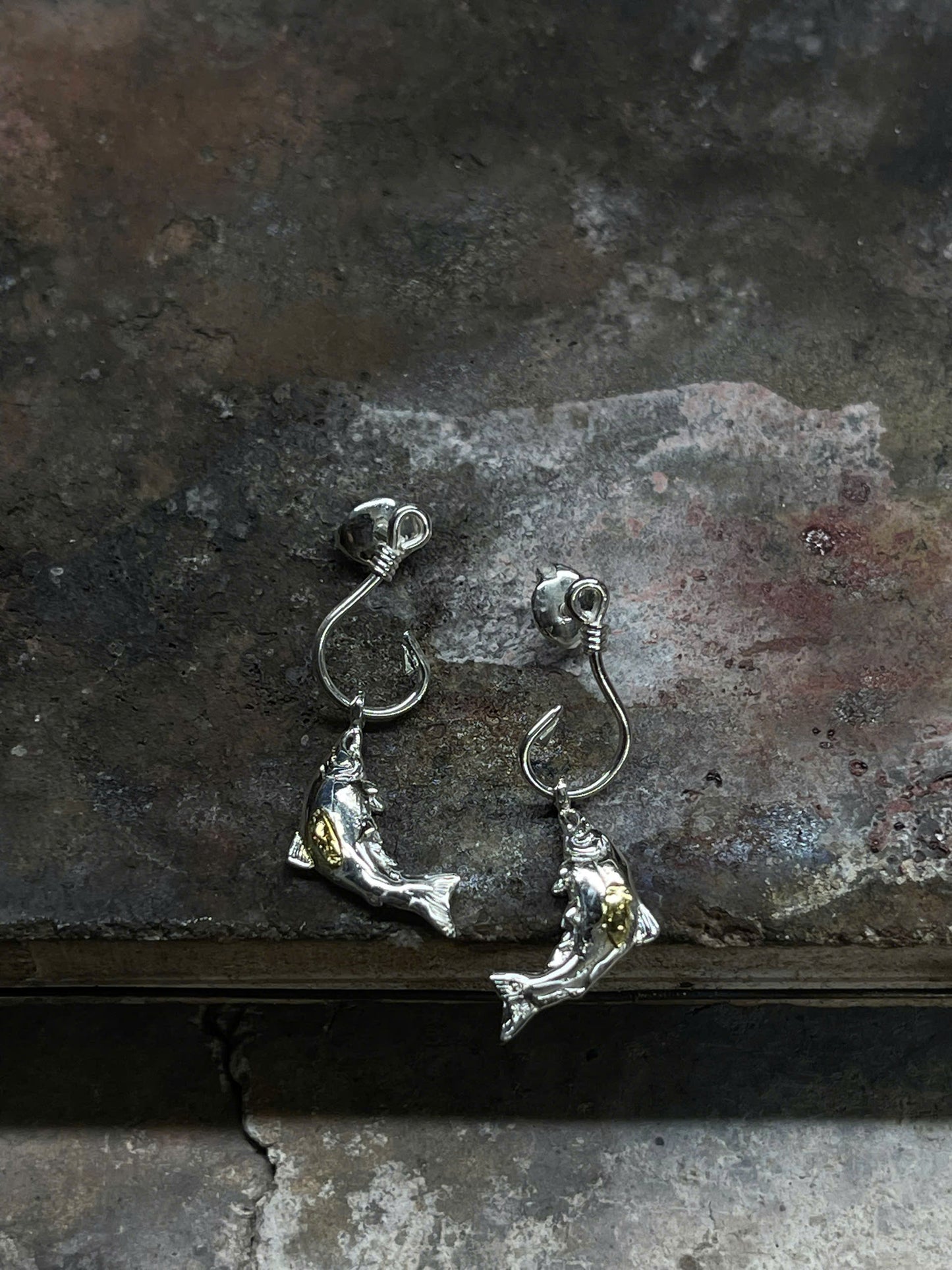 Salmon Dangle Earrings