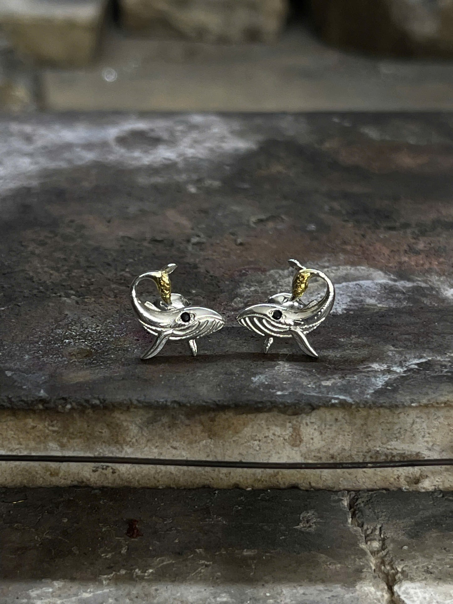 Whale Stud Earrings