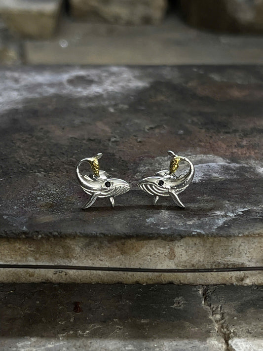 Whale Stud Earrings