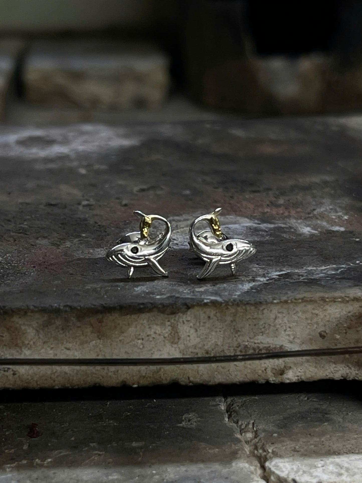 Whale Stud Earrings