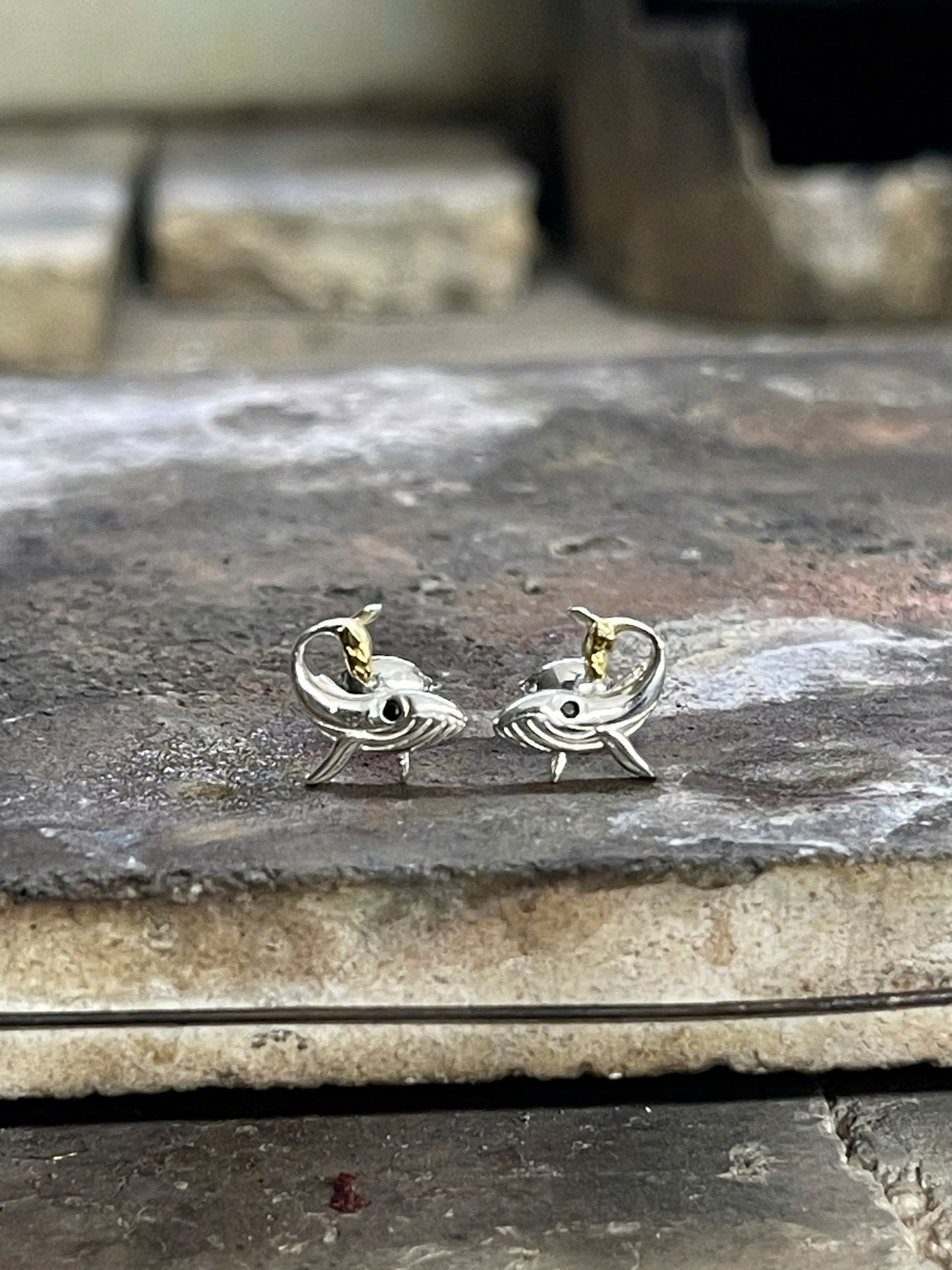 Whale Stud Earrings